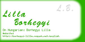 lilla borhegyi business card